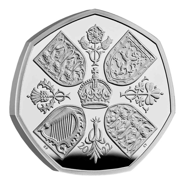 2022 King Charles III 50p Queen Elizabeth II Tribute Silver Proof Coin
