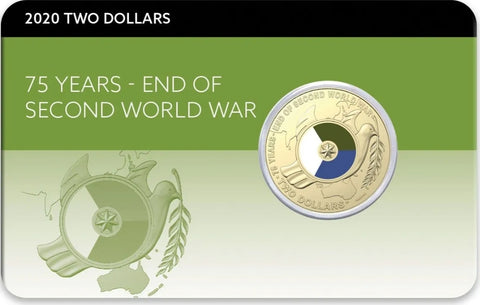 2020 75th Anniversary WWII $2 Coin - Downies Card