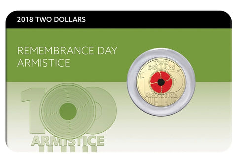 2018 Remembrance Day Armistice Centenary $2 - Downies Card