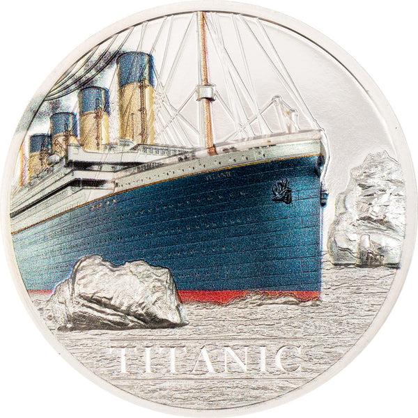 2022 Titanic $5 Coloured 1oz Silver Ultra High Relief Proof Coin