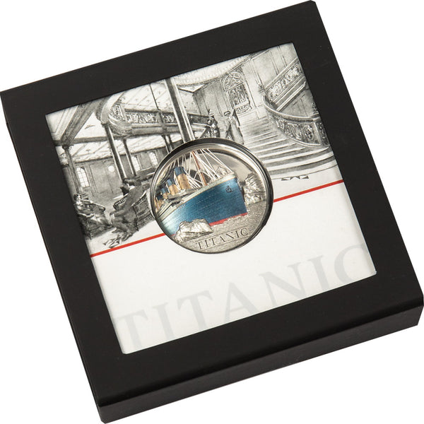 2022 Titanic $5 Coloured 1oz Silver Ultra High Relief Proof Coin