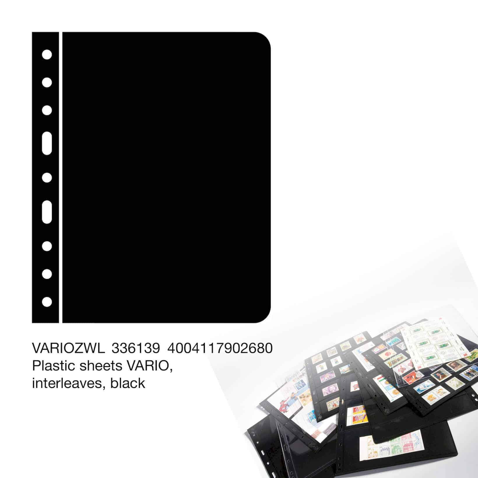 Plastic Sheets VARIO ZWL, Interleaves, Black