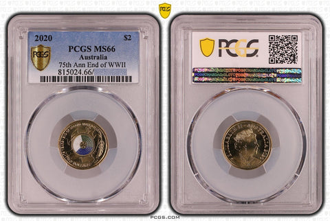 2020 75th Ann End of WW2 $2 MS66