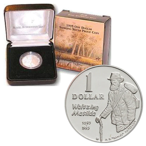 1995 Waltzing Matilda $1 Silver Proof Coin