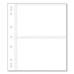 Renniks Banknote Album Plastic Refill Pages, 2 Pockets, Pack 10