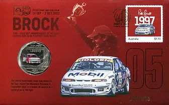 2022 Brock 25th Anniversary of Last Win Limited-Edition 50c PNC - Perth Stamp and Coin Show