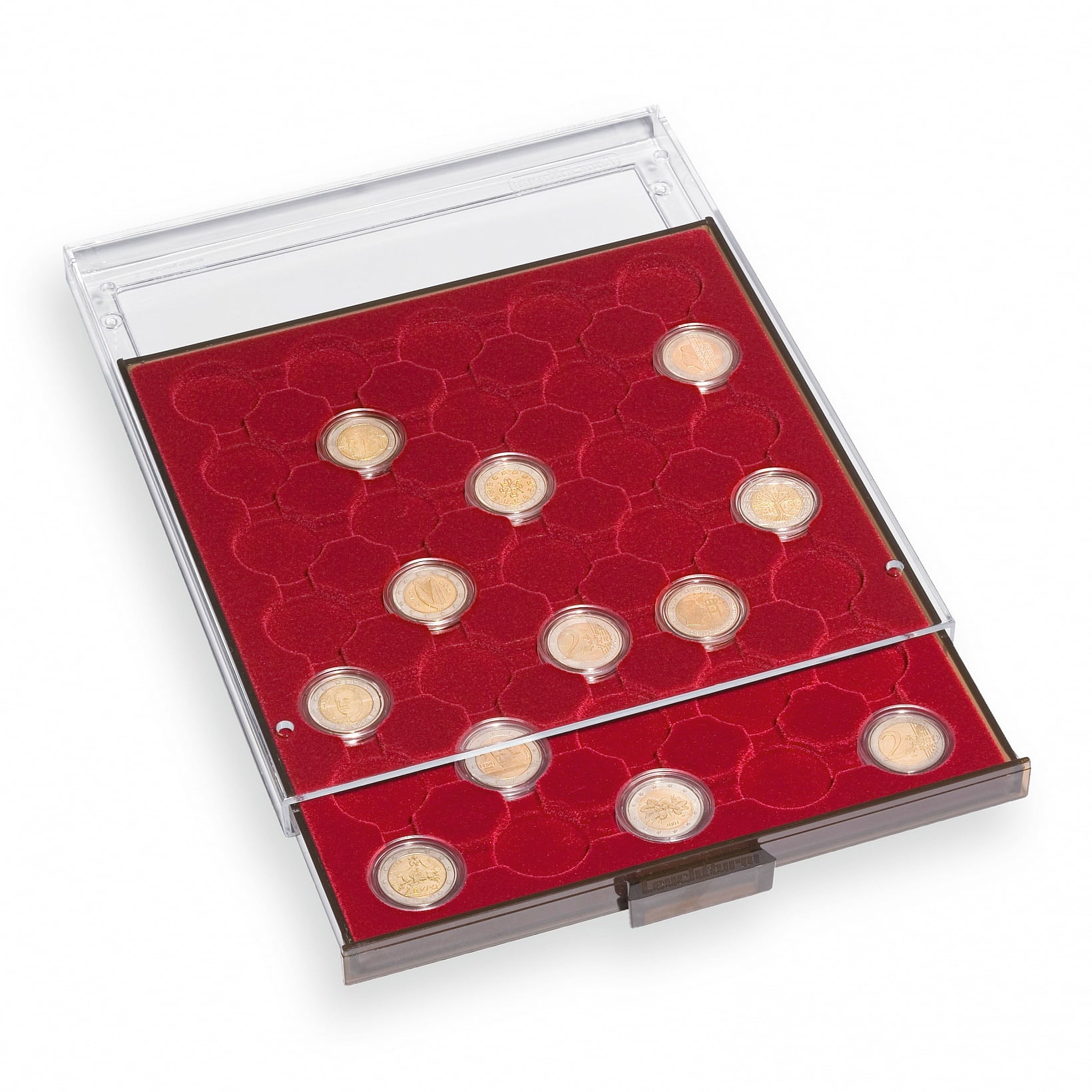 Lighthouse Coin Box Round Caps (Suit 29mm) Smoke Draw/Red Tray
