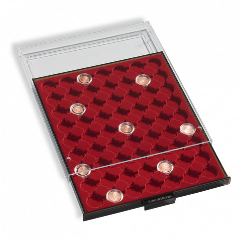 Lighthouse Coin Box Round Caps (Suit 21.5mm) Smoke Draw/Red Tray
