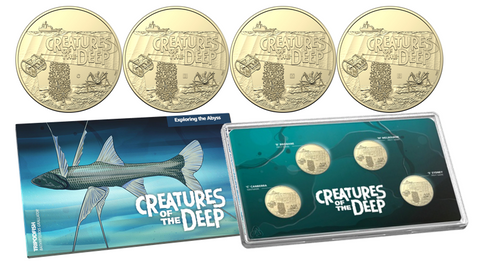 2023 Creatures of the Deep 'Exploring the Abyss' Mintmark & Privy Mark 4 Coin Set