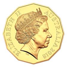 2018 Gold Coast Games 50c Gold Plated Unc Coin
