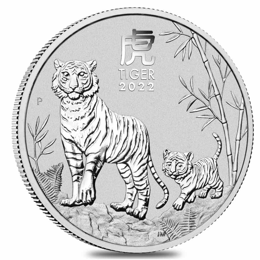2022 Lunar Year of The Tiger 2oz Silver in Capsule