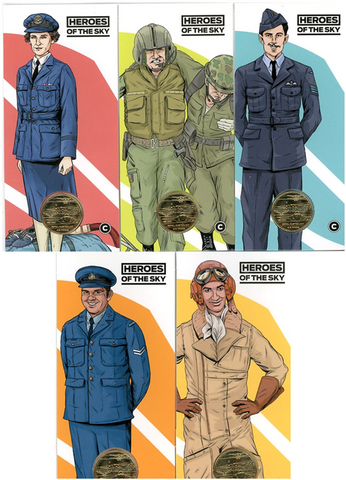 2021 Heroes Of The Sky RAAF $1 'C' Mintmark Unc - Set Of 5