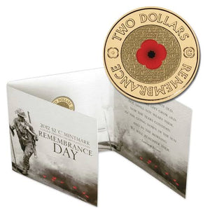 2012 Remembrance Day $2 Colourised Poppy C Mint