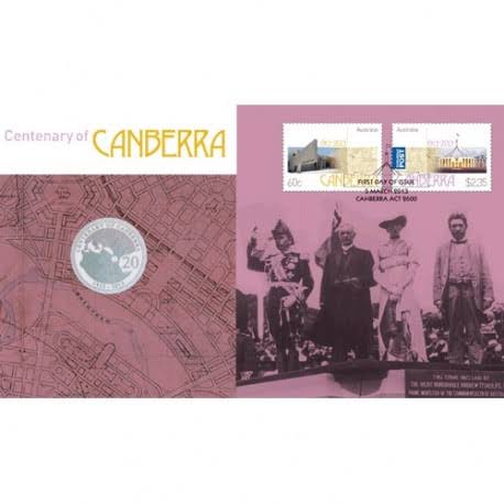 2013 20c Centenary of Canberra 20c PNC
