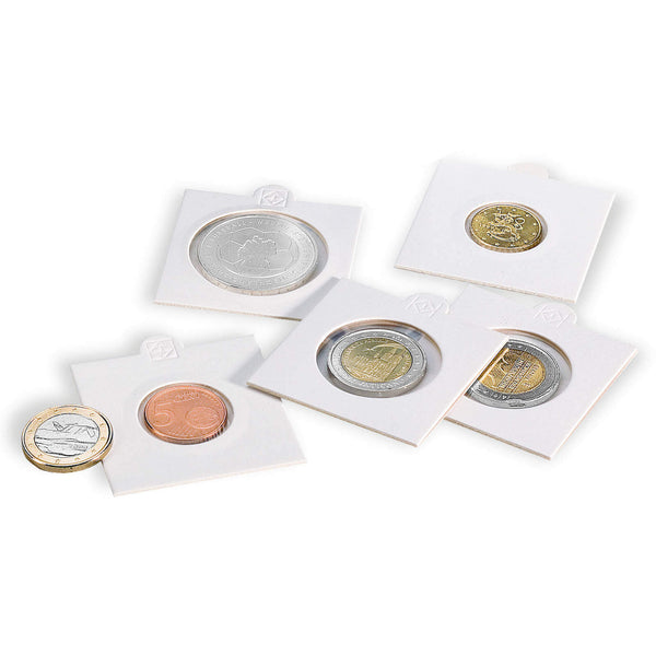 MATRIX coin holders, white, inside Ø 30mm, self-adhesive, pack of 100