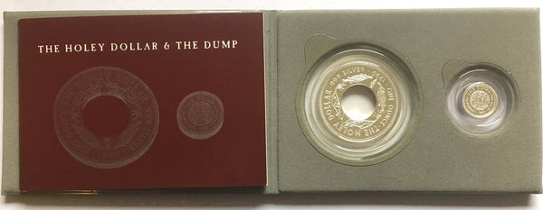 1990 Holey Dollar and Dump Silver Coins