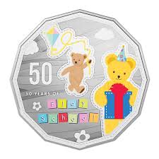 2016 Play School 50th Anniversary 'Big Ted' 50c Coloured PNC