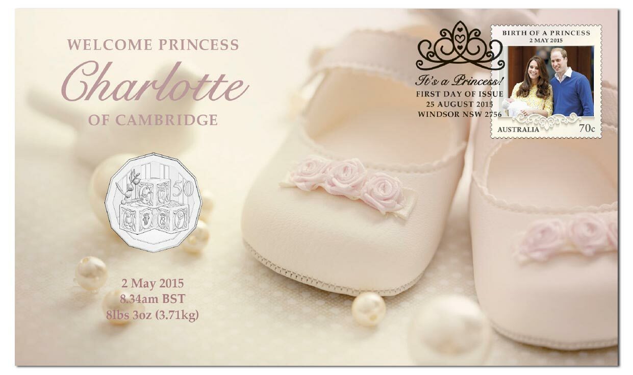 2015 Welcome Princess Charlotte of Cambridge 50c PNC