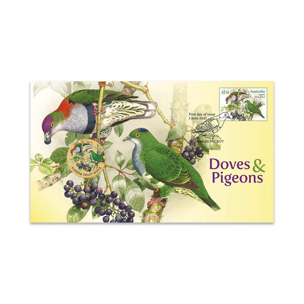 2021 Doves and Pigeons Superb Fruit Dove $1 PNC