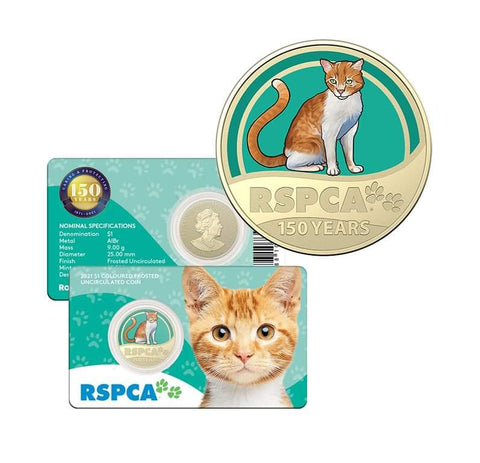 2021 RSPCA Australia 150th Anniversary 'Cat' $1 Carded