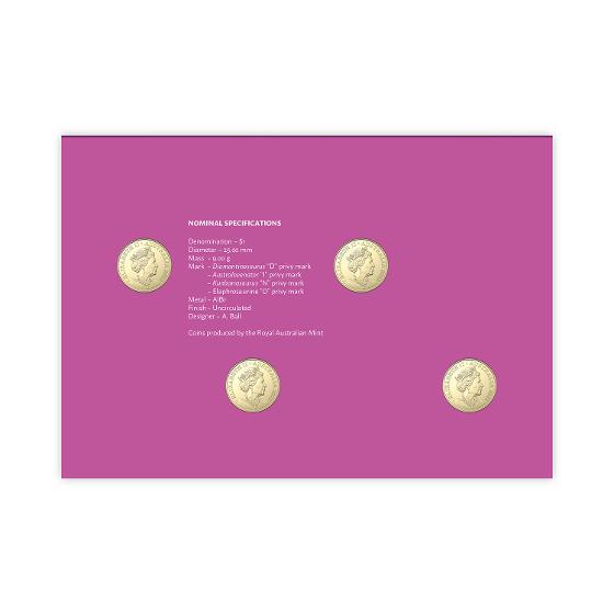 2022 Australian Dinosaurs Four-Coin Privy Mark Limited Edition PNC