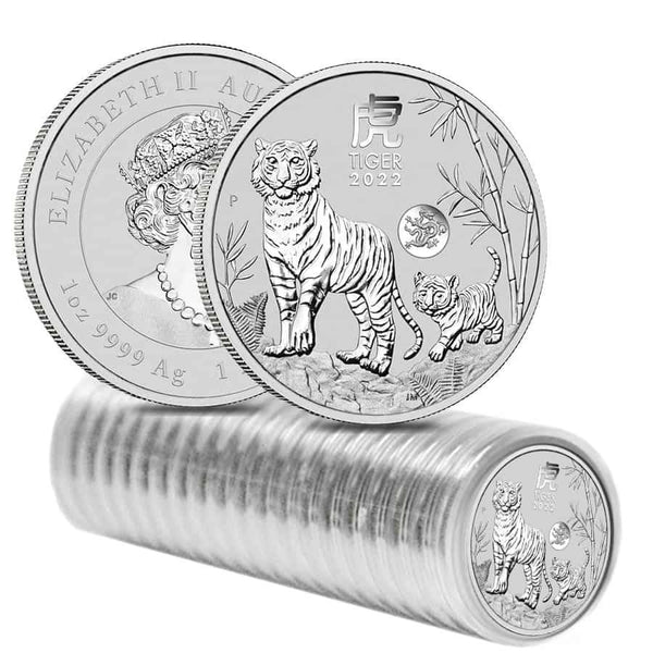2022 Year of the Tiger with Dragon Privy 1oz Silver Bullion Coin