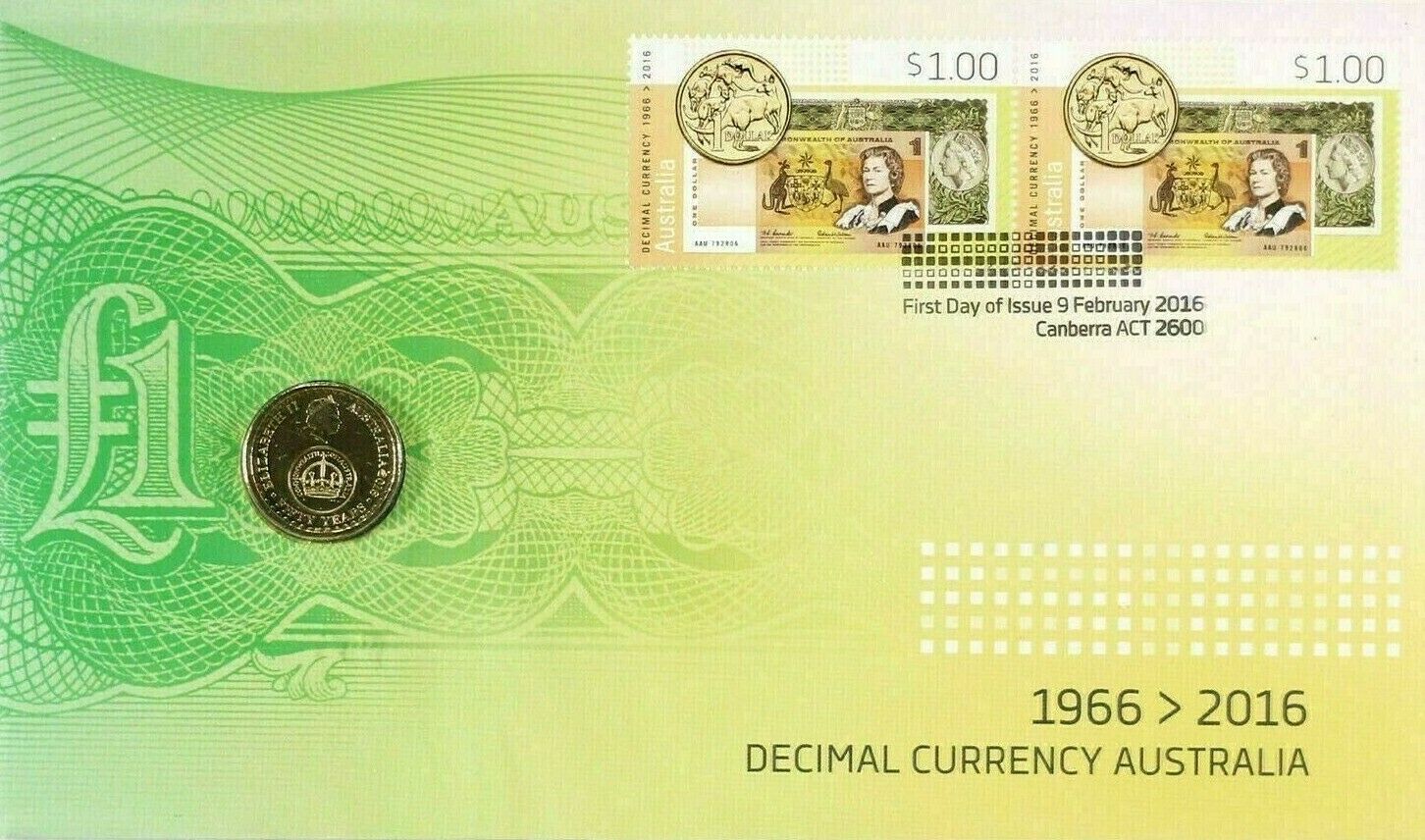 2016 Decimal Currancy Changeover $2 PNC