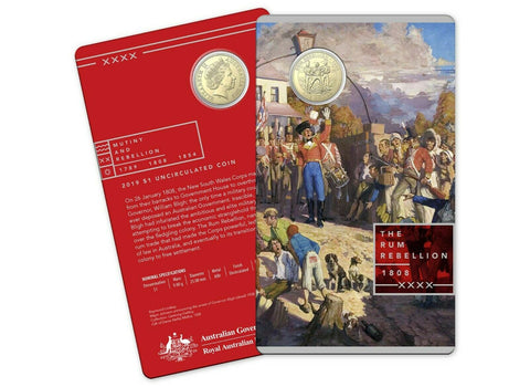 2019 Australia Mutiny & Rebellion - The Rum Rebellion $1 Coin
