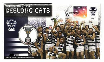 2011 Australia Post Coloured Medallion: AFL Trophy, Geelong Cats PNC