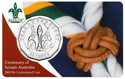 2008 Centenary of Scouts Australia 50c Unirculated Coin