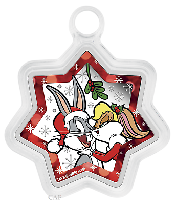 2018 Looney Tunes Christmas Star-Shaped 1oz Silver Proof Coin
