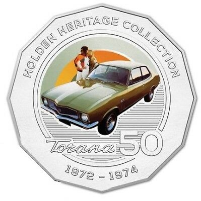 2016 Holden Heritage Collection - 1972-1974 LJ Torana 50c Coin on Card