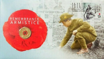 2018 Remembrance Day Armistice Centenary $2 C Mintmark Coin & Stamp Cover PNC