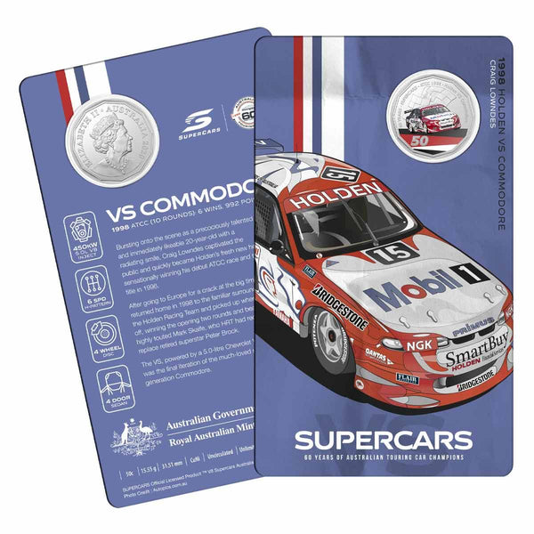 2020 60 Years of Australian Supercars 50c 9-Coin Collection