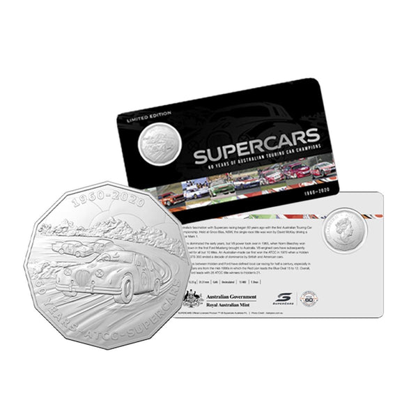 2020 60 Years of Australian Supercars 50c 9-Coin Collection
