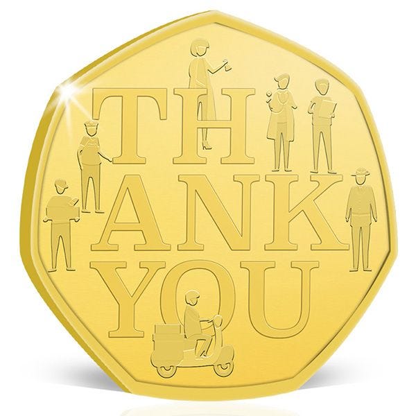 2020 Thank You 13 Coin 99.9% Silver Plated Half Dollar Collection