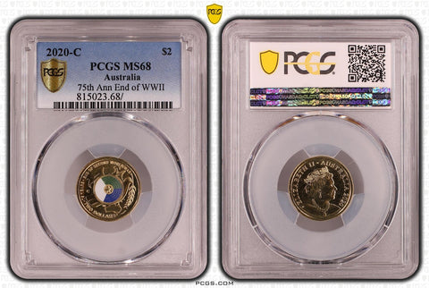 2020-C 75th Ann End of WW2 $2 MS68